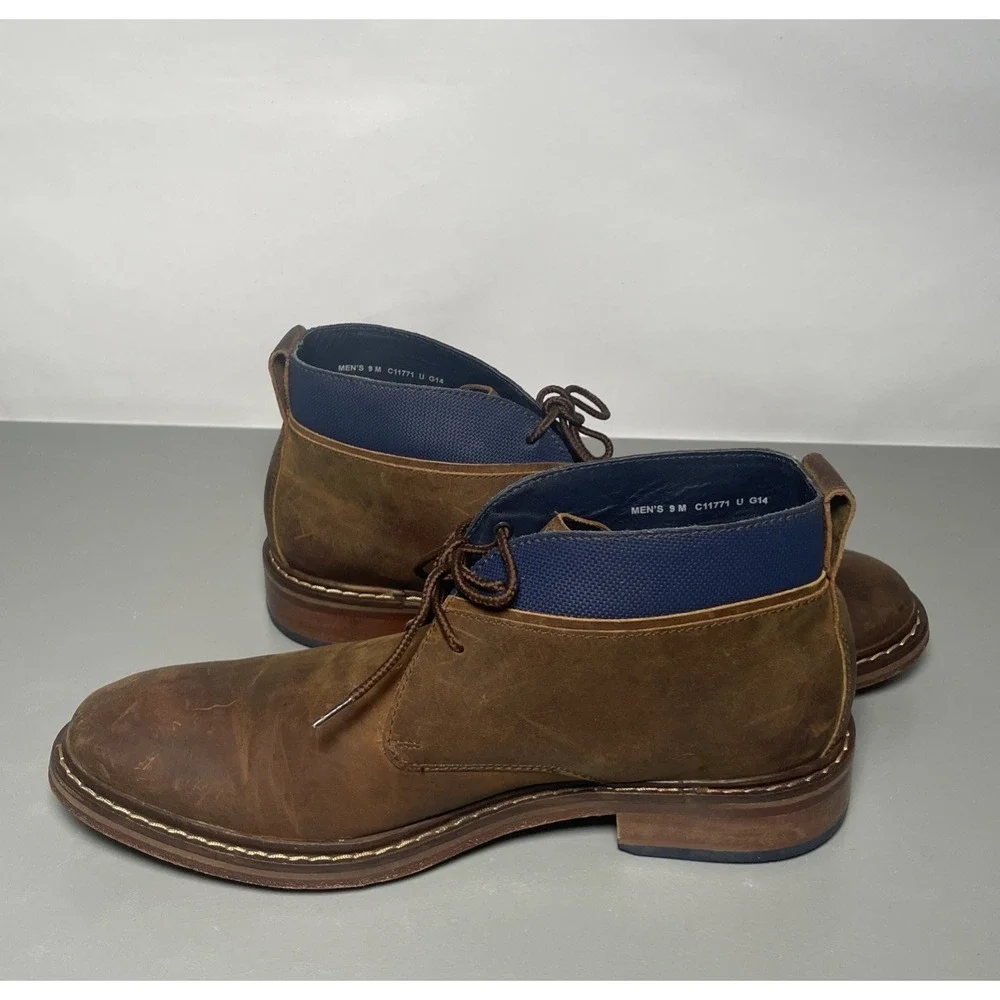 Cole Haan Colton Chukka Brown Leather Boots C11771 Men's 9 M